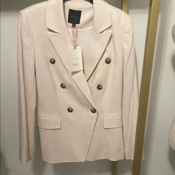 Alex Marie Light Pink Double-Breasted Blazer - Picture 2 of 9